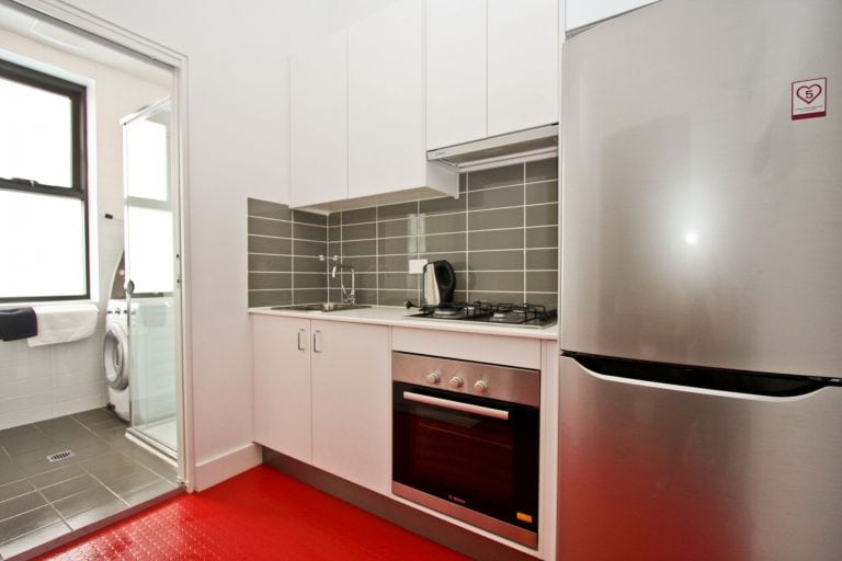 star apartment kitchen with complete kitchen equipment and utensils